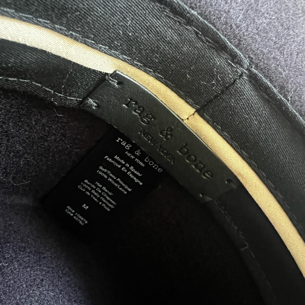 RAG & BONE HAT: Deep purple wool hat - Picture 6 of 7